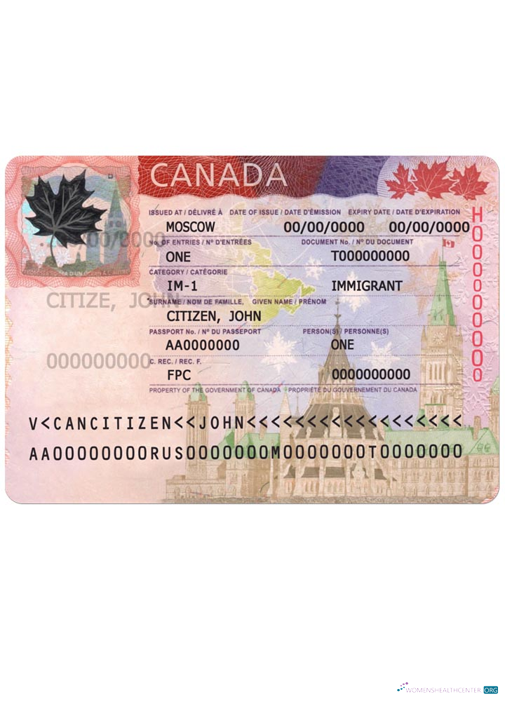 Download Canada visa new version Photoshop template